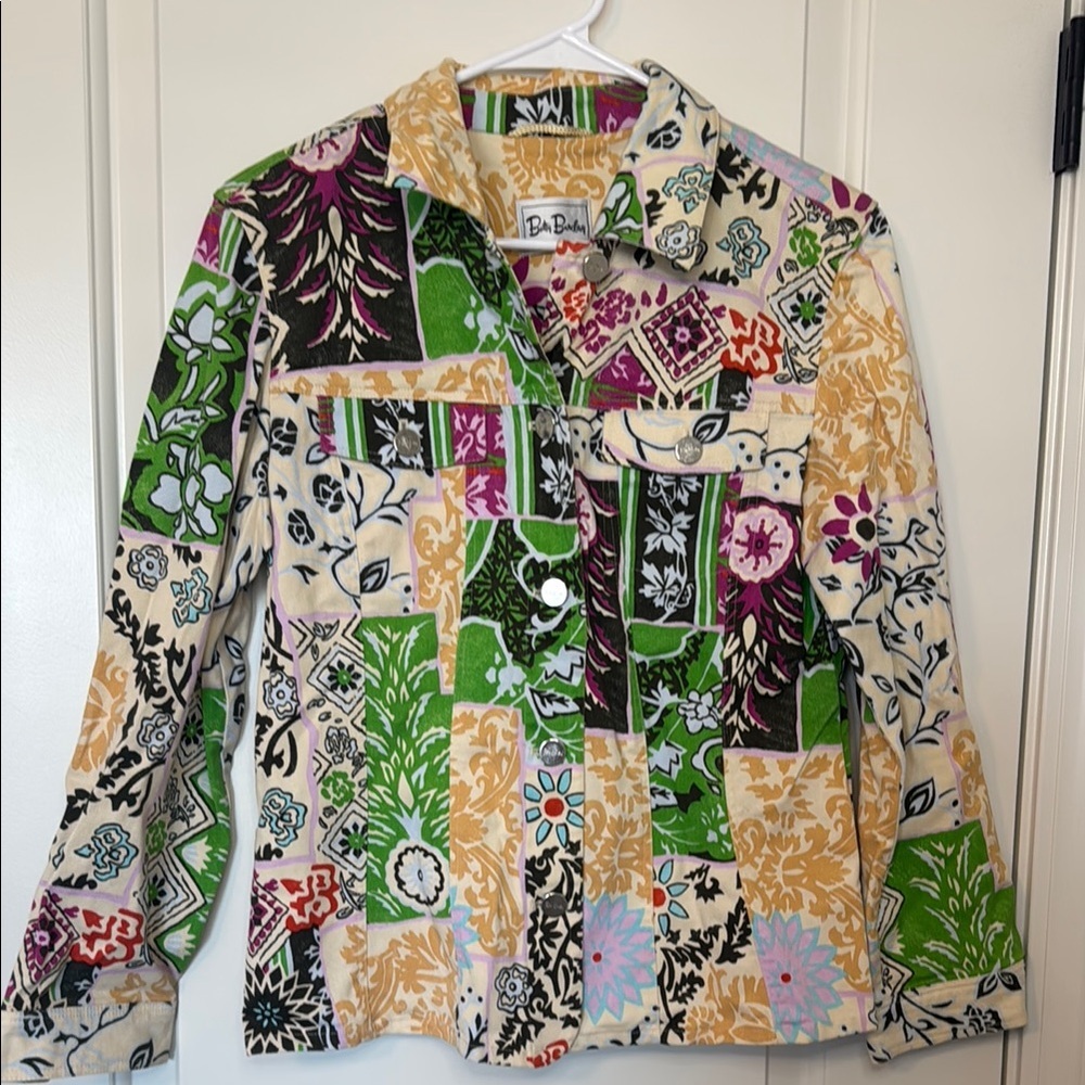 Betty Barclay Colorful Patchwork Jacket light weight size 38 / size 12